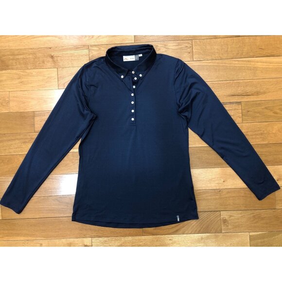 KJUS Scotscraig Long Sleeve Navy Polo Size L (40L) - Picture 5 of 10